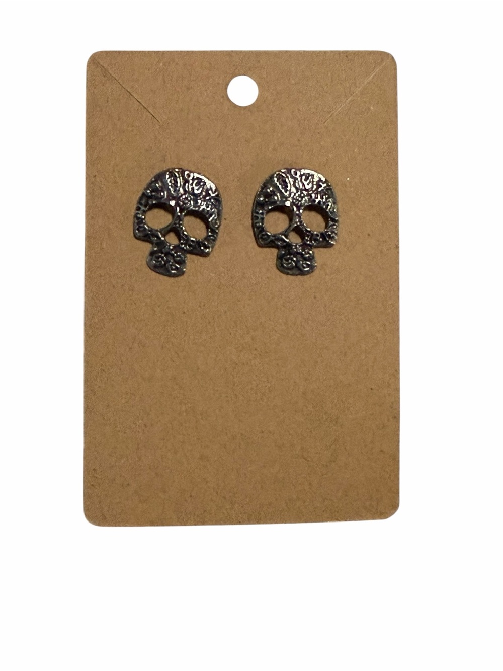 Silver Skull Stud Earrings - Women Accessories